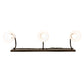 Meyda Lighting Running Horses 27" 3-Light Oil Rubbed Bronze Vanity Light With White Opal Shade Glass