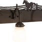 Meyda Lighting Running Horses 27" 3-Light Oil Rubbed Bronze Vanity Light With White Opal Shade Glass