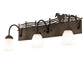 Meyda Lighting Running Horses 27" 3-Light Oil Rubbed Bronze Vanity Light With White Opal Shade Glass