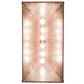 Meyda Lighting Running Horses 33" 6-Light Rust Island Pendant Light With Silver Mica Shade Glass