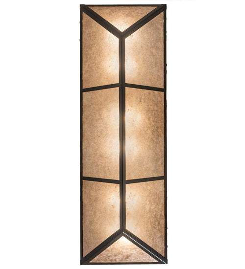 Meyda Lighting Running Horses 54" 6-Light Timeless Bronze Island Inverted Pendant Light With Silver Mica Shade Glass