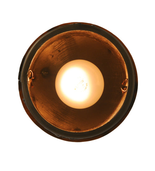 Meyda Lighting Running Horses 6" Antique Copper Mini Pendant Light With Amber Mica Shade Glass