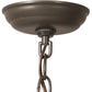 Meyda Lighting Running Horses 6" Timeless Mini Pendant Light With Amber Mica Shade Glass