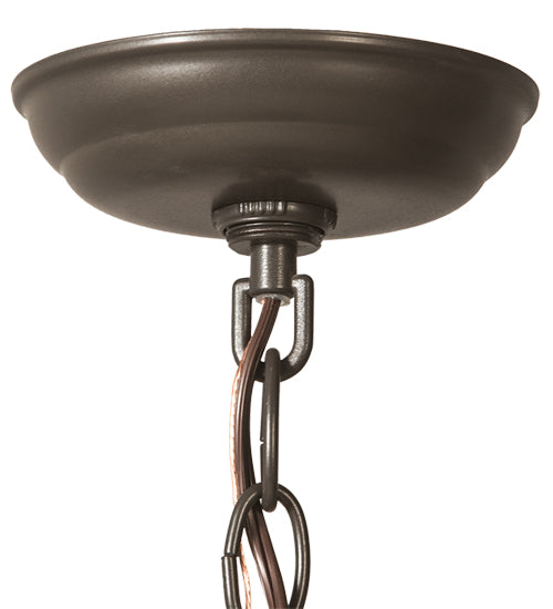 Meyda Lighting Running Horses 6" Timeless Mini Pendant Light With Amber Mica Shade Glass