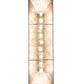 Meyda Lighting Running Horses 60" 9-Light Antique Copper Island Pendant Light With Silver Mica Shade Glass