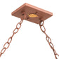 Meyda Lighting Running Horses 61" 9-Light Rust Island Pendant Light With Silver Mica Shade Glass