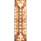Meyda Lighting Running Horses 61" 9-Light Rust Island Pendant Light With Silver Mica Shade Glass