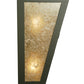 Meyda Lighting Running Horses Left 13" 2-Light Wrought Iron Wall Sconce With Silver Mica Shade Glass