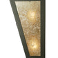 Meyda Lighting Running Horses Right 13" 2-Light Wrought Iron Wall Sconce With Silver Mica Shade Glass