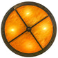 Meyda Lighting Rustic 42" 4-Light Antique Copper Prime Semi-flush Mount Ceiling Light With Honey Amber Shade Glass