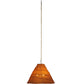 Meyda Lighting Rustic Chic 48" 3-Light Nickel & Oil Rubbed Bronze Pendant Light With Sandalwood Shade
