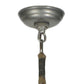 Meyda Lighting Rustic Chic 48" 3-Light Nickel & Oil Rubbed Bronze Pendant Light With Sandalwood Shade