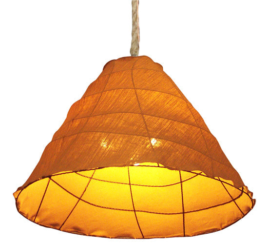 Meyda Lighting Rustic Chic 48" 3-Light Nickel & Oil Rubbed Bronze Pendant Light With Sandalwood Shade
