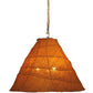Meyda Lighting Rustic Chic 48" 3-Light Nickel & Oil Rubbed Bronze Pendant Light With Sandalwood Shade