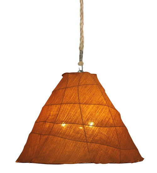 Meyda Lighting Rustic Chic 48" 3-Light Nickel & Oil Rubbed Bronze Pendant Light With Sandalwood Shade