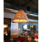 Meyda Lighting Rustic Chic 48" 3-Light Nickel & Oil Rubbed Bronze Pendant Light With Sandalwood Shade