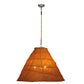 Meyda Lighting Rustic Chic 48" 3-Light Nickel & Oil Rubbed Bronze Pendant Light With Sandalwood Shade