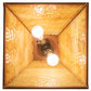 Meyda Lighting Rustlers 22" 2-Light Earth Pendant Light With Beige Shade Glass