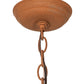 Meyda Lighting Rustlers 22" 2-Light Earth Pendant Light With Beige Shade Glass
