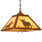 Meyda Lighting Rustlers 22" 2-Light Earth Pendant Light With Beige Shade Glass