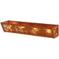 Meyda Lighting Rustlers 24" 4-Light Rust Vanity Light With Silver Mica Shade Glass