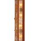 Meyda Lighting Rustlers 24" 4-Light Rust Vanity Light With Silver Mica Shade Glass