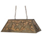 Meyda Lighting Rustlers 33" 6-Light Antique Copper Island Pendant Light With Amber Mica Shade Glass