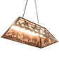 Meyda Lighting Rustlers 33" 6-Light Antique Copper Island Pendant Light With Silver Mica Shade Glass
