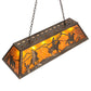 Meyda Lighting Rustlers 48" 6-Light Antique Copper Island Pendant Light With Amber Mica Shade Glass