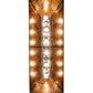 Meyda Lighting Rustlers 48" 6-Light Antique Copper Island Pendant Light With Amber Mica Shade Glass
