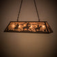 Meyda Lighting Rustlers 48" 6-Light Timeless Bronze Island Pendant Light With Silver Mica Shade Glass