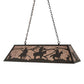 Meyda Lighting Rustlers 48" 6-Light Timeless Bronze Island Pendant Light With Silver Mica Shade Glass