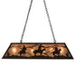 Meyda Lighting Rustlers 48" 6-Light Timeless Bronze Island Pendant Light With Silver Mica Shade Glass