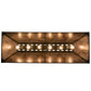 Meyda Lighting Rustlers 48" 6-Light Timeless Bronze Island Pendant Light With Silver Mica Shade Glass