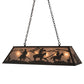 Meyda Lighting Rustlers 48" 6-Light Timeless Bronze Island Pendant Light With Silver Mica Shade Glass