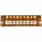 Meyda Lighting Rustlers 60" 9-Light Antique Copper Island Pendant Light With Amber Mica Shade Glass