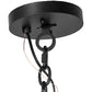 Meyda Lighting Rutland 50" 6-Light Textured Black Chandelier With Clear Seeded Shade Glass