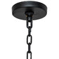 Meyda Lighting Rutland 66" 6-Light Textured Black Chandelier With Clear Seeded Shade Glass