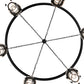 Meyda Lighting Rutland 66" 6-Light Textured Black Chandelier With Clear Seeded Shade Glass
