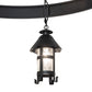Meyda Lighting Rutland 66" 6-Light Textured Black Chandelier With Clear Seeded Shade Glass