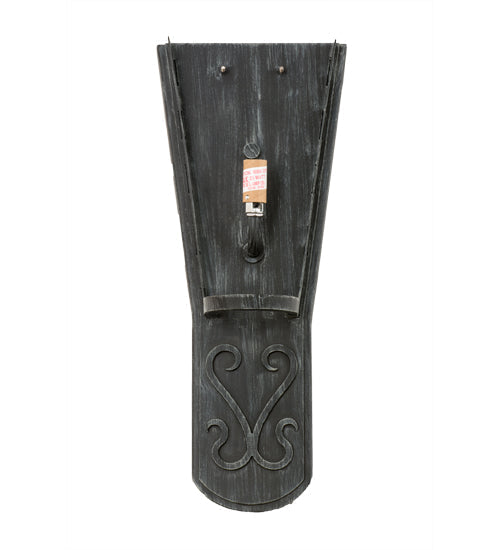 Meyda Lighting Sabia 7" Antique Iron Gate Wall Sconce With Statuario Idalight Shade