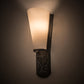 Meyda Lighting Sabia 7" Antique Iron Gate Wall Sconce With Statuario Idalight Shade
