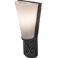 Meyda Lighting Sabia 7" Antique Iron Gate Wall Sconce With Statuario Idalight Shade