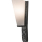 Meyda Lighting Sabia 7" Antique Iron Gate Wall Sconce With Statuario Idalight Shade