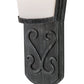 Meyda Lighting Sabia 7" Antique Iron Gate Wall Sconce With Statuario Idalight Shade