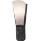 Meyda Lighting Sabia 7" Antique Iron Gate Wall Sconce With Statuario Idalight Shade