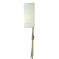 Meyda Lighting Sabre 10" Champagne Silver Metallic Wall Sconce With White Eggshell Textrene Shade