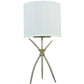 Meyda Lighting Sabre 10" LED Champagne Silver Metallic Wall Sconce With White Eggshell Fabric Shade