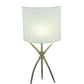 Meyda Lighting Sabre 10" LED Champagne Silver Metallic Wall Sconce With White Eggshell Fabric Shade