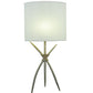 Meyda Lighting Sabre 10" LED Champagne Silver Metallic Wall Sconce With White Eggshell Fabric Shade